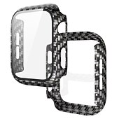 お買い得  スマートウォッチ用ケース-スクリーンプロテクター付き時計ケース と互換性があります Apple Watch Series 8 7 41mm 45mm / Series 6 5 4 SE 40mm 44mm / Series 3 2 1 38mm 42mm 傷つきにくい バンパーフルカバー 強化ガラス / PC 腕時計 カバー
