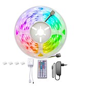 billiga Fjärrkontroll-led strip lights rgb 65.6ft 20m smd 5050 lysdioder färgskiftande vattentät med fjärrkontroll för hem kök tv fest sovrum bar jul heminredning