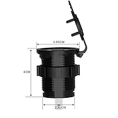 voordelige Auto-oplader-Dubbele USB Auto Lader Stopcontact Adapter - Waterdicht 5V 4.2A Snellader voor Mobiele Telefoons met Voltmeter  10A Veilige voor 12-24V Auto Boot Motorfiets
