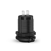 billige Billader-dobbel usb lader stikkontakt adapter vanntett bil hurtiglader strømuttak for bil / lastebil / motorsykkel båt rv
