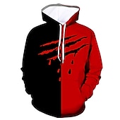 abordables Gothique &amp; Crâne-Homme Graphique Horreur gothique Sweat à capuche Sweats à capuche Sweatshirt Occasionnel manche longue À capuche Quotidien Sortir Noir Rouge Designer S M L XL XXL 3XL
