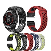 abordables Correas de reloj Garmin-Ver Banda para Garmin Enfoque S62 MARQ Descent G1 Aproximación S60 Fenix 7 Sapphire Solar / 6 Pro / 5 Plus Silicona Reemplazo Correa Ajuste rápido 22 mm Transpirable Correa Deportiva Pulsera
