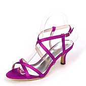 ieftine Formal-pantofi de nuntă pentru mireasă domnișoară de onoare femei peep toe alb fildeș albastru argintiu auriu negru sandale din satin cu toc mic petrecere de nuntă ziua îndrăgostiților minimalism moda