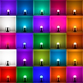cheap Smart Lights-6pcs 2pcs RGBW Color Changing Smart LED Light Bulb GU10 5W Dimmable Lamp with IR Controller for Home Bar Party Ambiance Lighting 85-265V