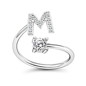billige Trendy smykker-1 stk Bandring For Herre Dame Krystall Hvit Legering Klassisk