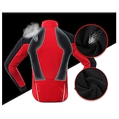 economico Giacche e gilet da uomo-Arsuxeo Per uomo Giacca da ciclismo Giacca in pile Inverno Tenere al caldo Antivento Fodera di vello Traspirante Bicicletta Giacca Giacche a vento Ciclismo da montagna Cicismo su strada Bici da città
