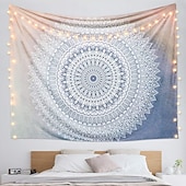 billiga Mandala Tapestry-mandala bohemisk väggtepp konst dekor filt gardin hängande hem sovrum vardagsrum sovsal dekoration boho hippie psykedelisk blommig blomma lotus indisk