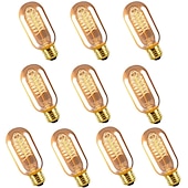 billige Glødelamper-40w edison vintage glødelampe dimbar t45 antikk spiralfilament e26 e27 rav varm hvit for hjemmebelysningsarmatur 220-240v 4/6/10 stk.