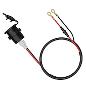 voordelige Auto-oplader-Dubbele USB Auto Lader Stopcontact Adapter - Waterdicht 5V 4.2A Snellader voor Mobiele Telefoons met Voltmeter  10A Veilige voor 12-24V Auto Boot Motorfiets