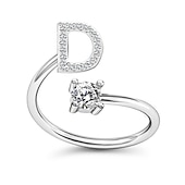 billige Trendy smykker-1 stk Bandring For Herre Dame Krystall Hvit Legering Klassisk