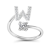 billige Trendy smykker-1 stk Bandring For Herre Dame Krystall Hvit Legering Klassisk