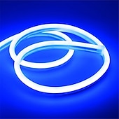 abordables Lampes Néon LED-3 ~ 5m 9.8 ~ 16.4ft multicolore flexible néon led bande lumières de corde 120 leds / mètre 2835 smd ip65 étanche flexible avec adaptateur d&#039;alimentation dc12v pour la décoration de la maison de fête