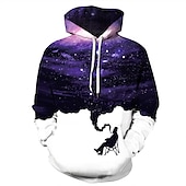 baratos Moletons masculinos com capuz-Homens splicing Pintura a Tinta Moletom Moletons Moletom Manga Longa Moletom com capuz Roupa de rua Impressão 3D QYXH031 QYXH032 Designer