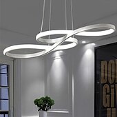 economico Modello a cerchio-lampadario a led 75 cm lampadario dimmerabile acrilico regolabile nota design moderno per la casa soggiorno illuminazione solo dimmerabile con telecomando