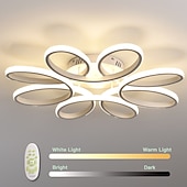 preiswerte Dimmbare Deckenleuchten-LED-Deckenleuchte 8 Köpfe 6 Köpfe modernes Blumendesign Metall Silikagel linear lackierte Oberflächen 65cm 110-120v 220-240v