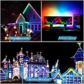 billige vanntette stripelys-rgbic stripe lys 5m 10m led lys stripe 150-300 lysdioder 16 millioner drømme farge skiftende hjem utendørs dekorasjon vanntett jul