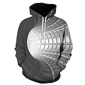 abordables Sweats à capuche pour hommes-Homme Graphic 3D Print Sweat à capuche Sweats à Capuche Sweat-shirt Sweat à capuche manche longue Sweat à capuche Capuche basique 3D effet du quotidien Jaune Rouge Designer