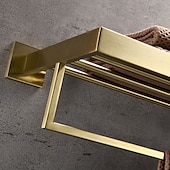 Недорогие Держатели для полотенец-Держатель для полотенец / Полка для ванной Многослойный / Креатив Современное Нержавеющая сталь 1шт - Ванная комната На стену