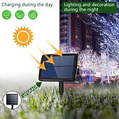 cheap Solar String Lights-Outdoor Solar String Lights 100M 800LED 50M 500LED Upgraded Fairy Christmas String Lights Ambiance Lighting for Outdoor Patio Lawn Remote Control Memory Function IP65 Waterproof Garden Light
