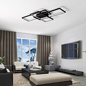 ieftine Lumini Reglabile-Plafoniera led cu 3 lumini de 105 cm aluminiu cu model geometric lumina liniara cu incasare stil modern finisaje vopsite reglabile lumini pentru sufragerie birou reglabile doar cu telecomanda