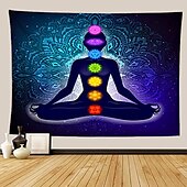 billige boho billedvev-indisk syv chakra meditasjon billedvev yoga studio billedvev romdekorasjoner indre fred veggteppe reiki åndelig helbredende gave