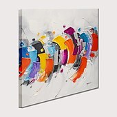 cheap Abstract Paintings-Oil Painting Hand Painted Square Abstract Modern Rolled Canvas (No Frame)