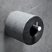 ieftine Suporturi Hârtie Igienică-suport de hârtie igienică rotund, design nou, autoadeziv, din oțel inoxidabil, rulou de baie, raft de hârtie montat pe perete 1buc