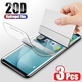 olcso Samsung-képernyővédők-[3 csomag] Képernyővédő fólia Kompatibilitás Samsung Galaxy S23 S22 S21 S20 Plus Ultra A54 A34 A14 A73 A53 A33 A72 A52 A42 A71 A51 A31 TPU hidrogél 9H erősség Magától gyógyuló Anti Bubbles