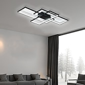 ieftine Lumini Reglabile-Plafoniera led cu 3 lumini de 105 cm aluminiu cu model geometric lumina liniara cu incasare stil modern finisaje vopsite reglabile lumini pentru sufragerie birou reglabile doar cu telecomanda