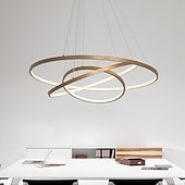 cheap Circle Design-3-Light 80/60/40/20 cm LED Pendant Light Metal Acrylic Ring Circle Design Dimmable Painted Finishes Modern 90W/113W 3-Rings 4-Rings ONLY DIMMABLE WITH REMOTE CONTROL