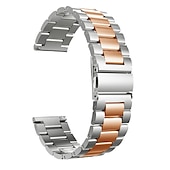 billige Samsung klokkebånd-Klokkerem til Samsung Watch 3 45mm, Galaxy Wacth 46mm, Gear S3 Classic / Frontier, Gear 2 Neo Live Rustfritt stål Erstatning Stropp 22mm Armbånd