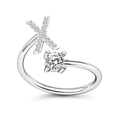 billige Trendy smykker-1 stk Bandring For Herre Dame Krystall Hvit Legering Klassisk