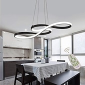 economico Design della linea-luci l.t. 1 luce 75 cm lampada a sospensione dimmerabile in acrilico lampadario a led design nota regolabile moderno per illuminazione domestica soggiorno solo dimmerabile con telecomando
