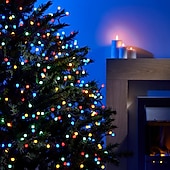 cheap Plug String Lights-LED String Lights 20m 66ft 200LED String Lights Warm White White Blue Waterproof Creative Cuttable Night Light Garden Yard Decoration Lamp for Christmas Tree Room Home Decoration