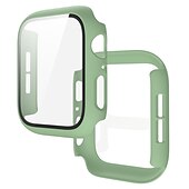 お買い得  スマートウォッチ用ケース-スクリーンプロテクター付き時計ケース と互換性があります Apple Watch Series 8 7 41mm 45mm / Series 6 5 4 SE 40mm 44mm / Series 3 2 1 38mm 42mm 傷つきにくい バンパーフルカバー 強化ガラス / PC 腕時計 カバー