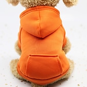 economico Felpe con cappuccio-felpe con cappuccio invernali per cani con tasche vestiti caldi per cani di piccola taglia cappotto per chihuahua abbigliamento per cuccioli e gatti