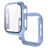 お買い得  スマートウォッチ用ケース-スクリーンプロテクター付き時計ケース と互換性があります Apple Watch Series 8 7 41mm 45mm / Series 6 5 4 SE 40mm 44mm / Series 3 2 1 38mm 42mm 傷つきにくい バンパーフルカバー 強化ガラス / PC 腕時計 カバー