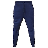economico Pantaloni della tuta-Per uomo Pantaloni in pile Pantaloni della tuta Jogging Pareggiatore Pantaloni invernali Tasche A cordoncino Vita elastica Tinta unica Caldo Lunghezza intera Giornaliero Informale Più velluto Morbido