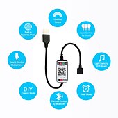 cheap USB Strip Lights-App Intelligent Control Bluetooth Mesh Smart Led Lights Strip 1M 2M 3M 4M 5M 5050 RGB SMD 30 LEDs Per Meters with IR 24 Key Controller USB Port DC5V