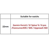 abordables Bracelets de montre Garmin-Bracelet de Montre  pour Garmin MARQ Descent G1 Fenix 7S Sapphire Solar / 6S Pro / 5S Plus Fenix 7 Sapphire Solar / 6 Pro / 5 Plus Forerunner 935 945 Vrai Cuir Remplacement Sangle 20mm 22mm 26mm