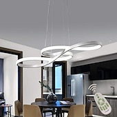 economico Modello a cerchio-lampadario a led 75 cm lampadario dimmerabile acrilico regolabile nota design moderno per la casa soggiorno illuminazione solo dimmerabile con telecomando