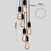 preiswerte Insellichter-100 cm Cluster Design Pendelleuchte Metall Vintage Country 220-240v