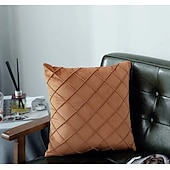 billige Trender innen puter-pynteputer 1 stk supermyke fløyelsputetrekk firkantet dekorativt putetrekk for seng sofa sofabenk 18 x 18 tommer (45 cm) rosa blå salvie grønn
