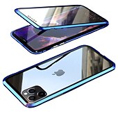 お買い得  iPhone用ケース-電話 ケース 用途 iPhone 16 iPhone 15 プロマックスプラス iPhone 14 13 12 11 Pro Max Mini X XR XS Max 8 7 Plus 磁気吸着ケース 全身保護 両面 耐衝撃 強化ガラス メタル