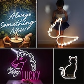 abordables Lampes Néon LED-3 ~ 5m 9.8 ~ 16.4ft multicolore flexible néon led bande lumières de corde 120 leds / mètre 2835 smd ip65 étanche flexible avec adaptateur d&#039;alimentation dc12v pour la décoration de la maison de fête