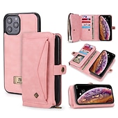 abordables Coques iPhone-téléphone Coque Pour iPhone16 iPhone 15 Pro Max Plus iPhone 14 13 12 11 Pro Max Mini X XR XS Max 8 7 Plus Portefeuille Avec Support Protection complète du corps Antichoc Couleur unie faux cuir