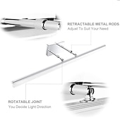 お買い得  バニティーライト-ミラーライトLEDミラーランプ27.56インチ回転可能な調整可能なモダンな北欧スタイル70センチ16ワット浴室照明金属製の壁ライトIP20