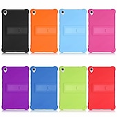 billige lenovo saker-Tablett Etuier Covere Til Lenovo M8 FHD / HD TB-8505/8506/8705 med justerbar støtte Helkroppsbeskyttende Støvtett Silikon