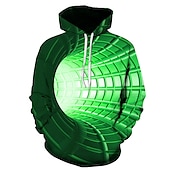 abordables Sweats à capuche pour hommes-Homme Graphic 3D Print Sweat à capuche Sweats à Capuche Sweat-shirt Sweat à capuche manche longue Sweat à capuche Capuche basique 3D effet du quotidien Jaune Rouge Designer
