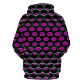 baratos Padrão 3D-Homens Geométrica 3D Moletom Moletons Designer Básico Manga Longa Com Capuz Vermelho Azul Outono Designer